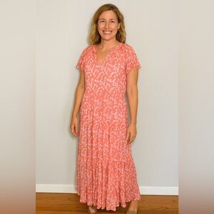 NWT Jade Melodytam Coral Patterned Maxi Dress Size XS